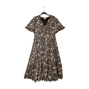 NWOT Women's Dizzy Lizzy Floral Dress Black White